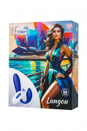 Вибратор для пар L`Eroina APP LANGOU  с управлением от приложения и пульта, силикон, синий, 16,5 см 
