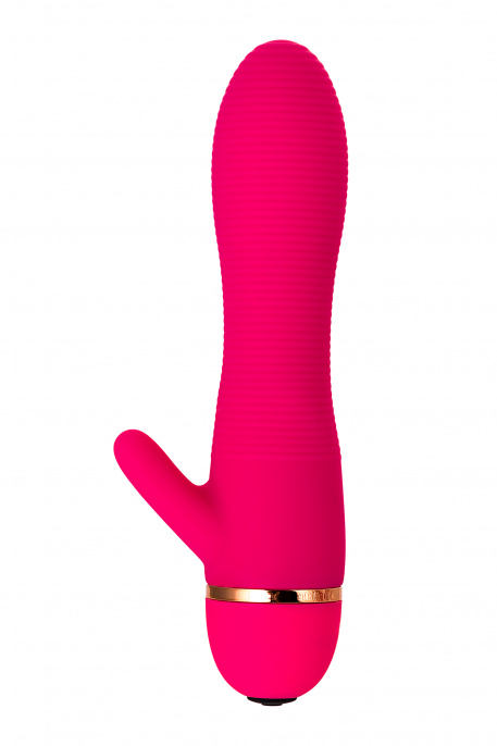 Вибратор с клиторальным стимулятором A-Toys by TOYFA Liby , силикон, розовый, 15 см