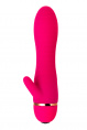 Вибратор с клиторальным стимулятором A-Toys by TOYFA Liby , силикон, розовый, 15 см