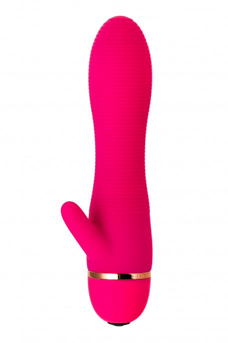 Вибратор с клиторальным стимулятором A-Toys by TOYFA Liby , силикон, розовый, 15 см