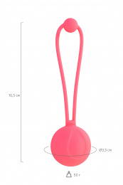Вагинальный шарик L'Eroina Rosy, силикон, красный, 10,5 см