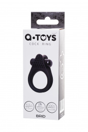 Виброкольцо на пенис A-Toys by TOYFA Brid, силикон, черный, 6,3, Ø 3,1 см