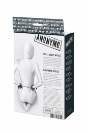 Наручники Anonymo #0103, PU кожа, черные, 19,5 см