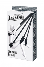 Секс-качели Anonymo #0503, велюр, черные